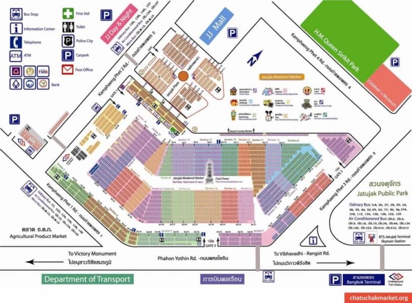 Chatuchak market map