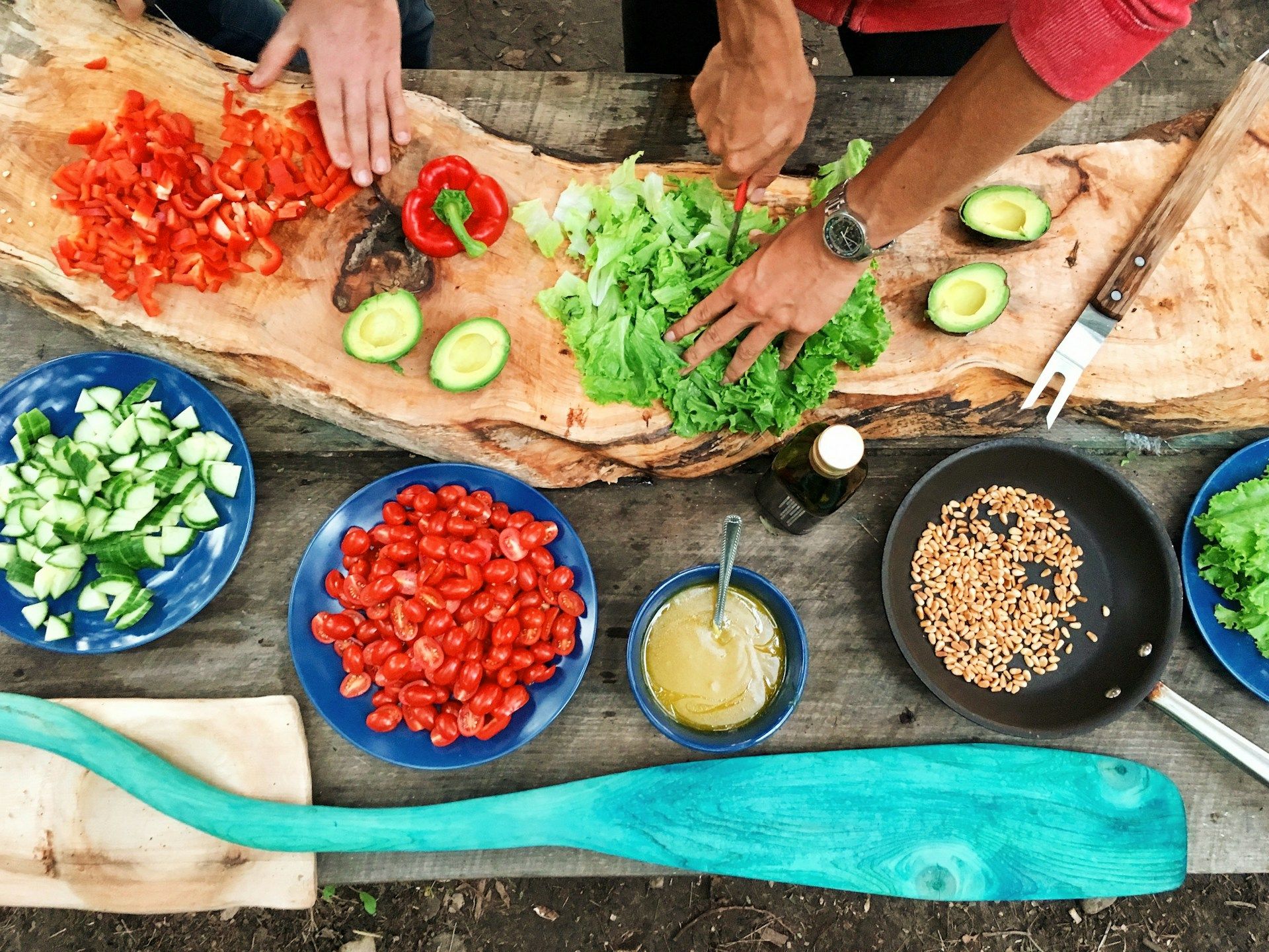 cooking class - ingredients on a table